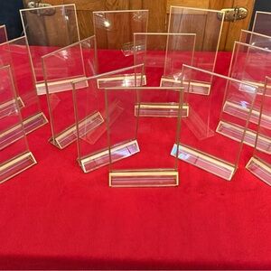 Gold and Clear Acrylic Display Stands